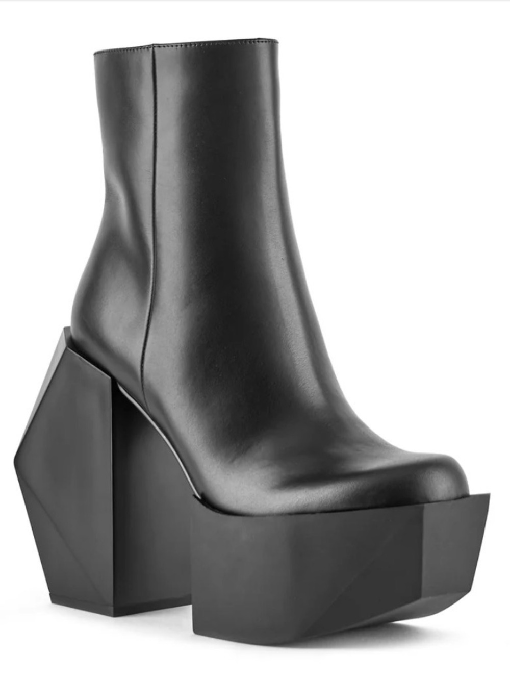 United Nude Stage Boot Black Leather Platform Boots EU 40 US 7 Men or 9 Women